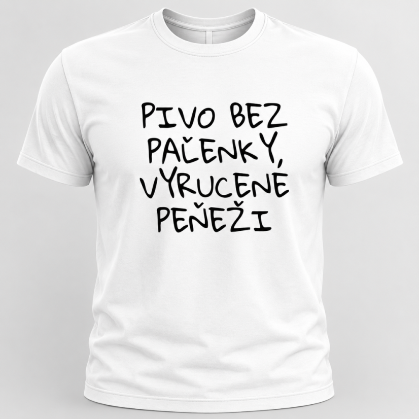 Pánske tričko Pivo bez pálenky, vyručené penězi
