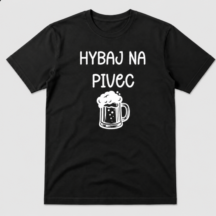 Pánske tričko HYBAJ NA PIVEC