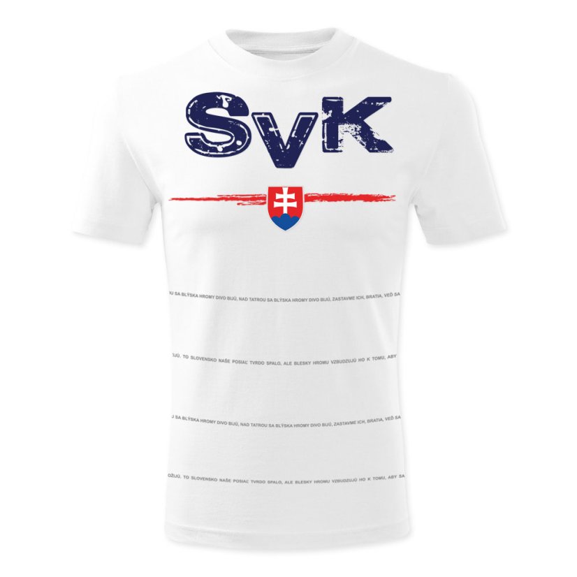 TRIČKO SLOVAKIA - PÁNSKE - Farba: biela, Veľkosť: XS