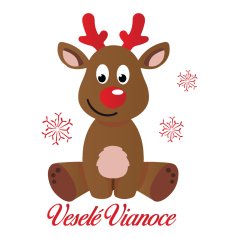 Detské tričko - Sobík Veselé Vianoce