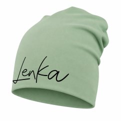 Detská šmolková čiapka s vlastným menom Zelená