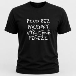 Pánske tričko Pivo bez pálenky, vyručené penězi