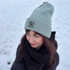Dámska zimná čiapka – MAMA (zelená)