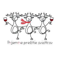 Pánske tričko „Príjemné prežitie sviatkov“ s vínom