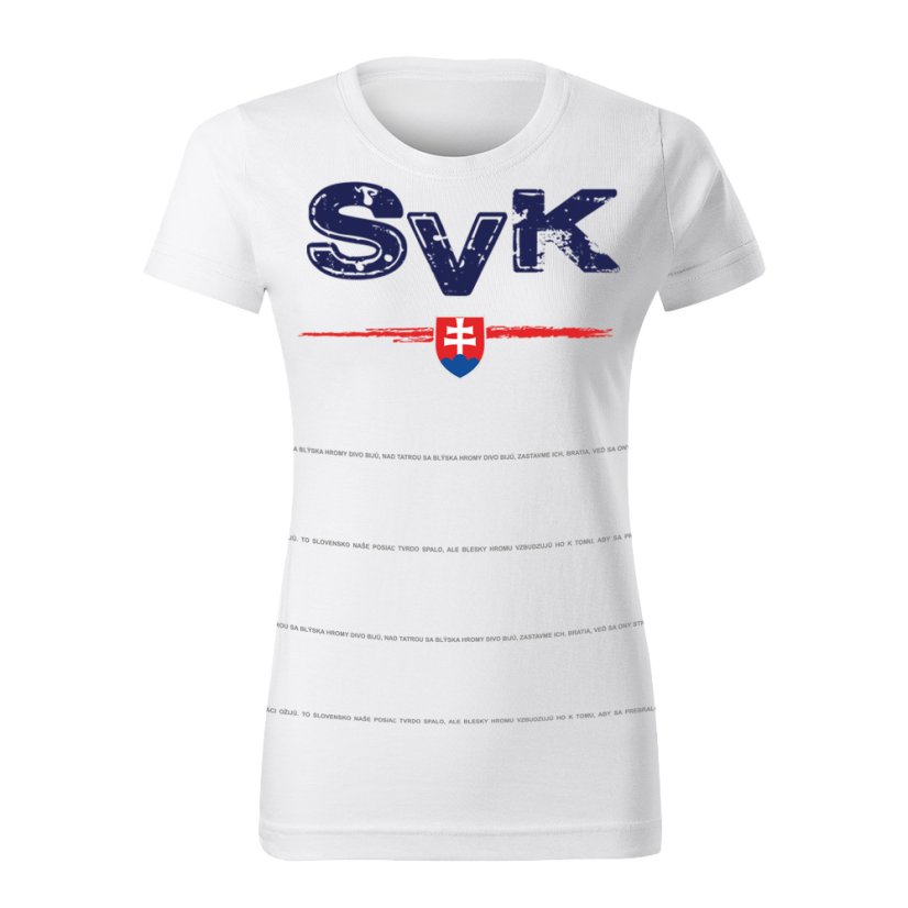 Dámske tričko SVK - Farba: biela, Veľkosť: S