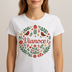 Dámske tričko „Vianoce – Folk Edition“