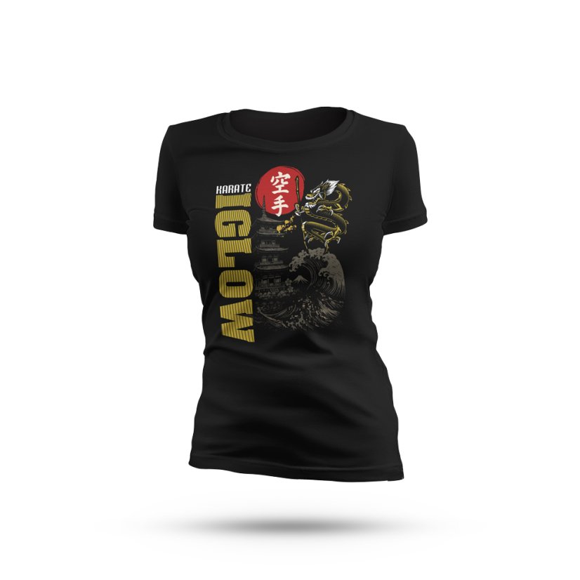 Tričko dámske – Pagoda & Wave Edition - Farba: čierna, Veľkosť: M