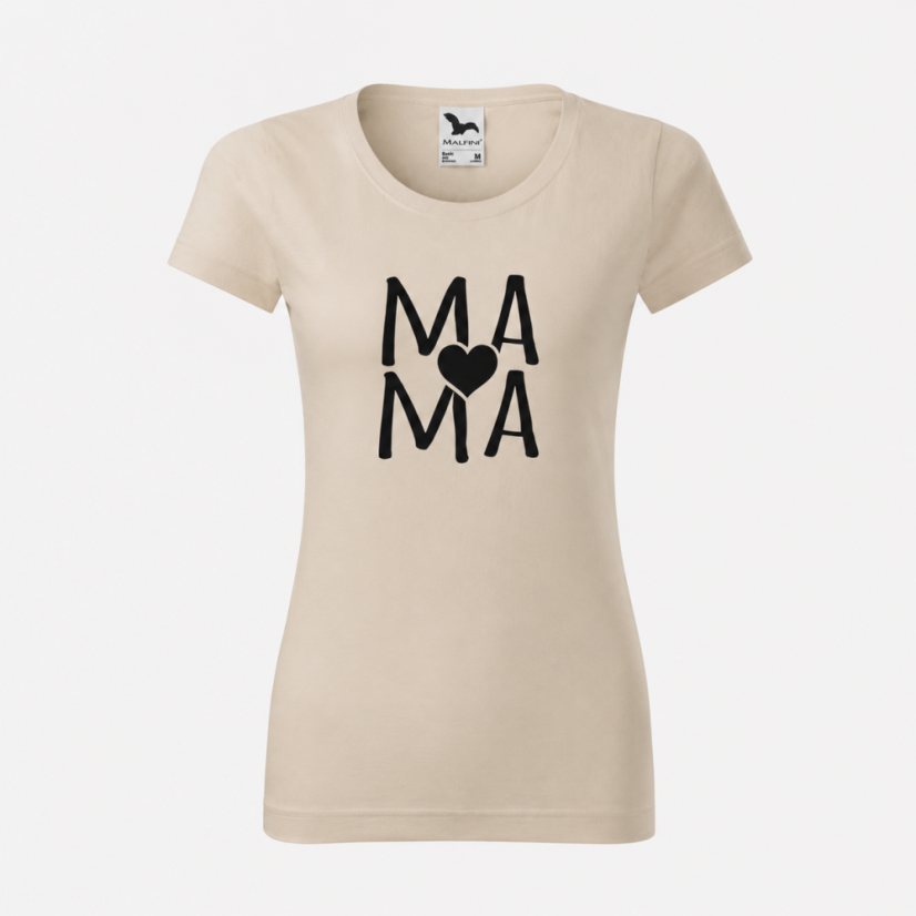 Dámske tričko MAMA - Farba: čierna, Veľkosť: XS