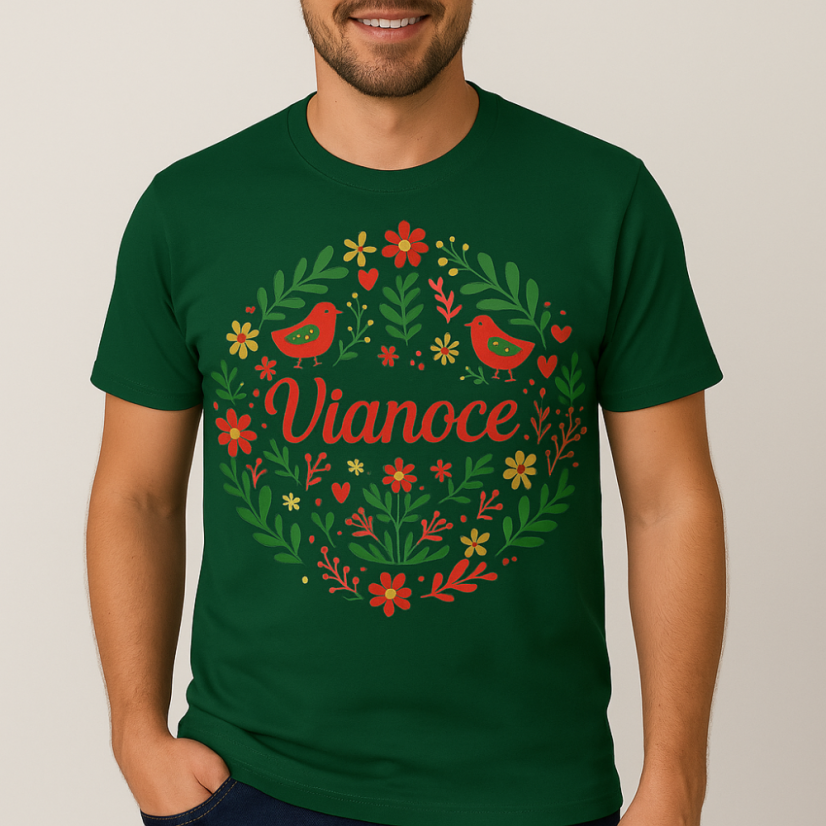 Pánske tričko „Vianoce“ – folklórny ornament