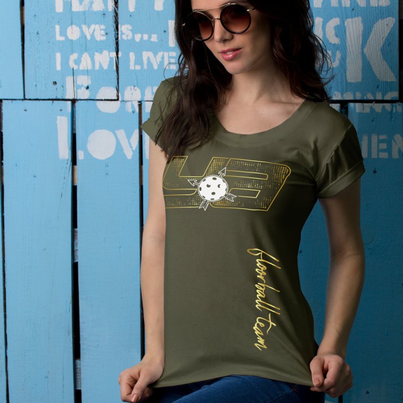 Tričko ,, Young Arrows ,, dámske military