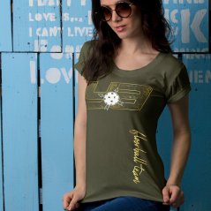 Tričko ,, Young Arrows ,, dámske military