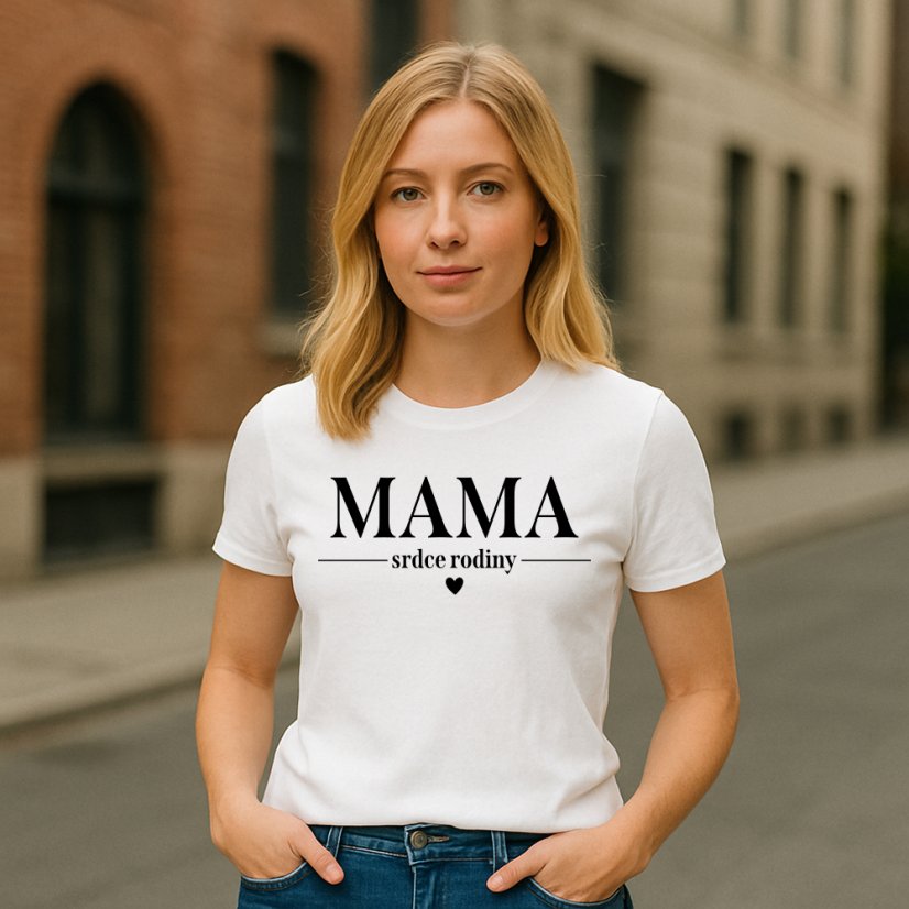 Dámske tričko MAMA "srdce rodiny"