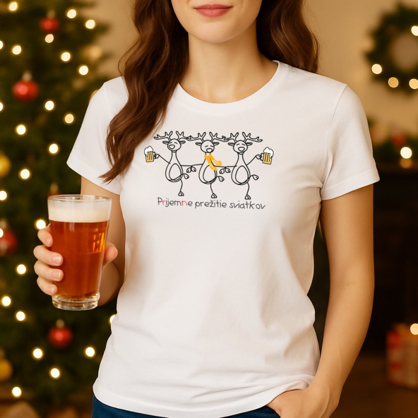 Dámske tričko "Príjemné prežitie sviatkov"