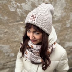 Dámska zimná čiapka – MAMA (béžová) Dámska zimná čiapka – MAMA (béžová)
