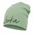 Detská šmolková čiapka s vlastným menom Zelená