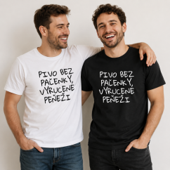 Pánske tričko Pivo bez pálenky, vyručené penězi