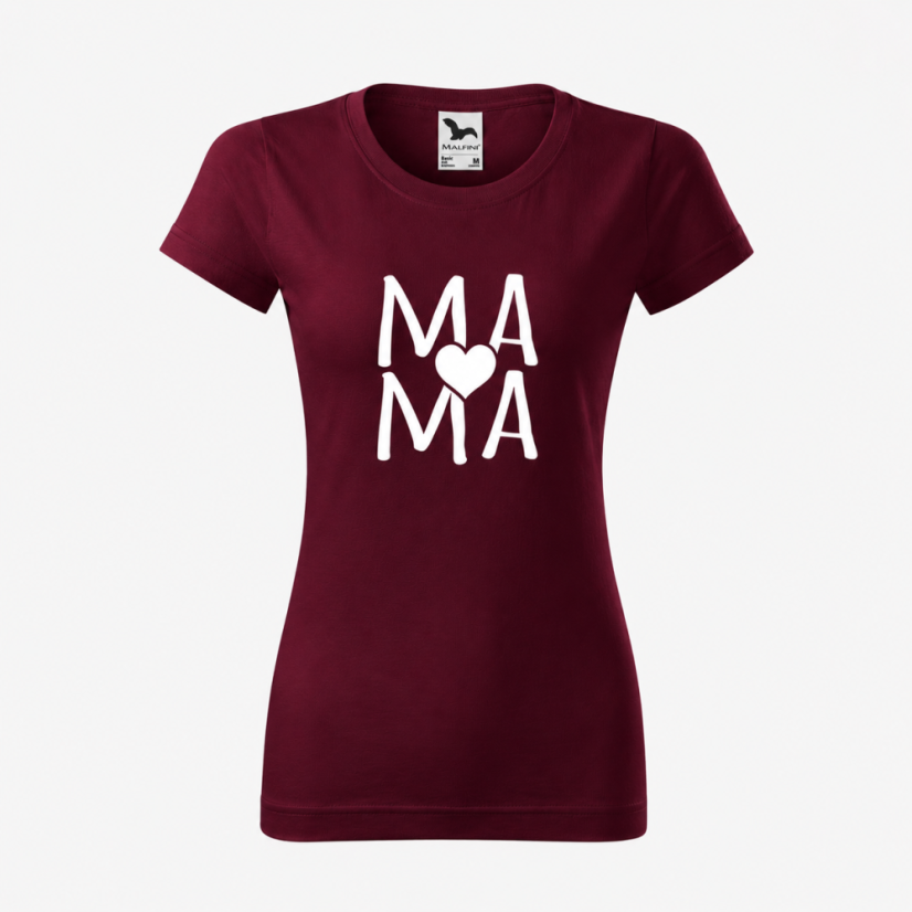 Dámske tričko MAMA - Farba: čierna, Veľkosť: XS