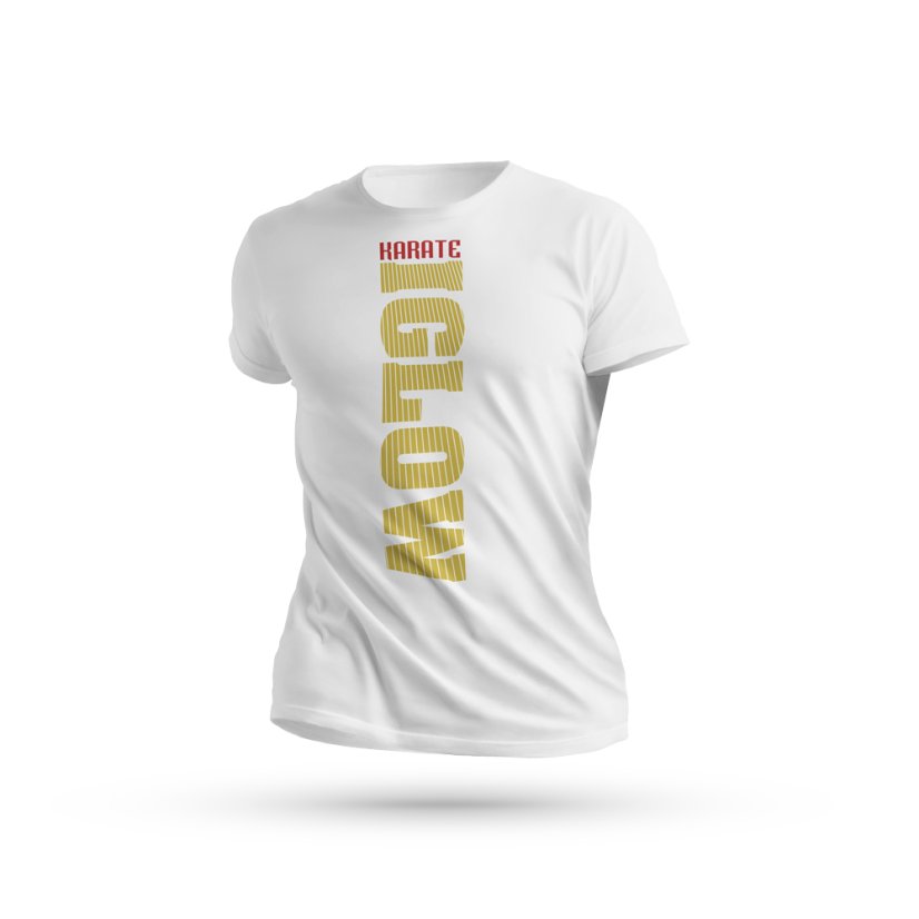 Tričko pánske – Vertical Gold Edition - Farba: biela, Veľkosť: S