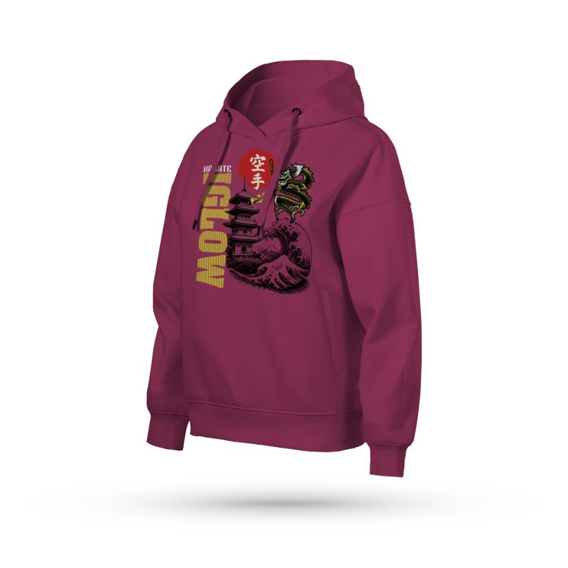 Mikina dámska – Pagoda & Wave Edition - Farba: fuchsia, Veľkosť: M