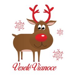 Dámske tričko – Sobík Veselé Vianoce