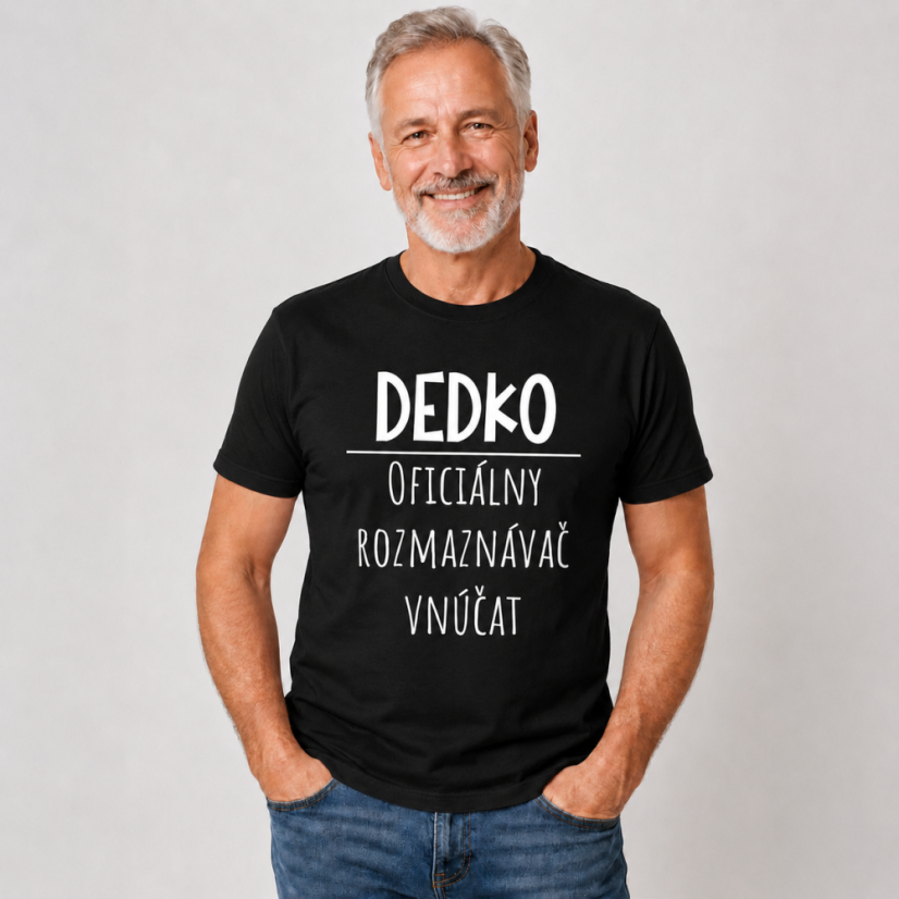 Pánske tričko Dedko – Oficiálny rozmaznávač vnúčat