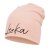 Detská šmolková čiapka s vlastným menom Ružová