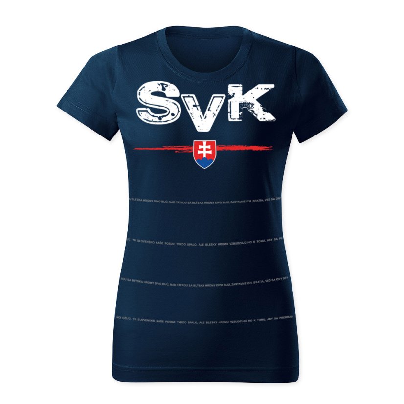 Dámske tričko SVK - Farba: tmavomodrá, Veľkosť: L