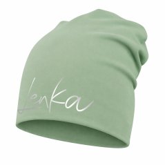 Detská šmolková čiapka s vlastným menom Zelená
